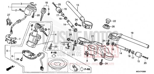 HANDLE PIPE/TOP BRIDGE CBR600FC de 2012